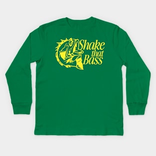 Shake that bass Retro Kids Long Sleeve T-Shirt